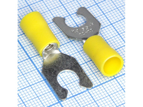 TYLI-5,5-6 наконечник вилочный М6 4,0-6,0 с защ.желт.