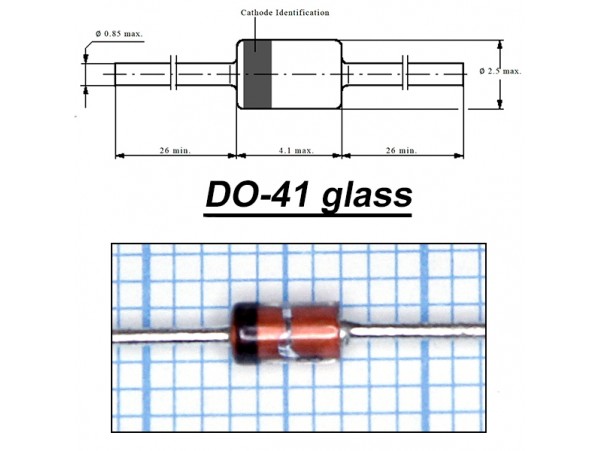 1N4753A (Стабил.36V 1W) стекло