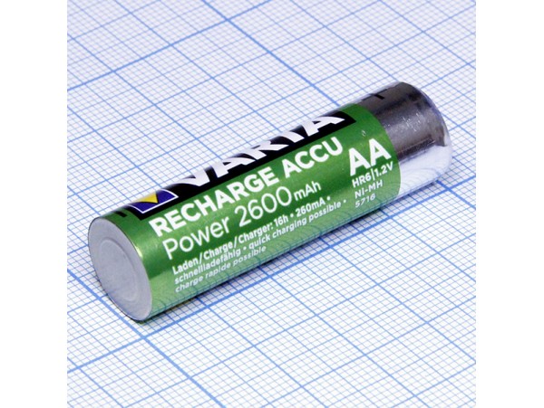 Аккумулятор 1,2V/2600 R06 VARTA Ni-MH