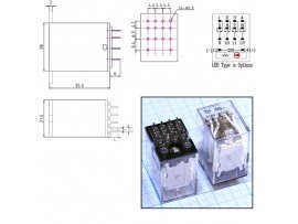 Реле 12VDC TRY-12VDC-P-4C[L] 4C 5A/250VAC