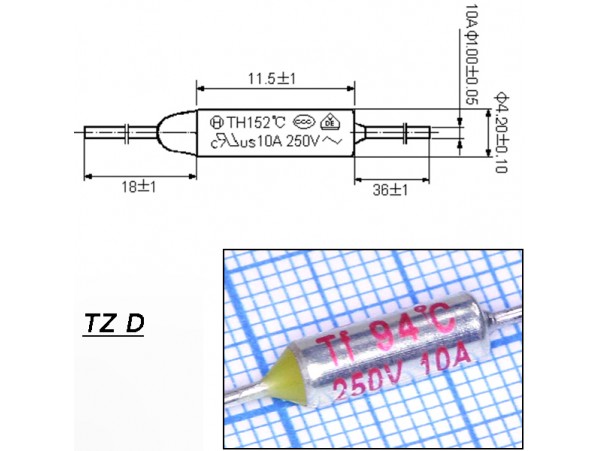 TZ D-094-10А Термопредохранитель