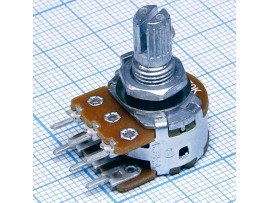 Резистор 2х50к под гайку d=16 RV16A01F-20-15K-B50K-3C