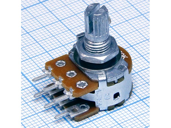 Резистор 2х50к под гайку d=16 RV16A01F-20-15K-B50K-3C