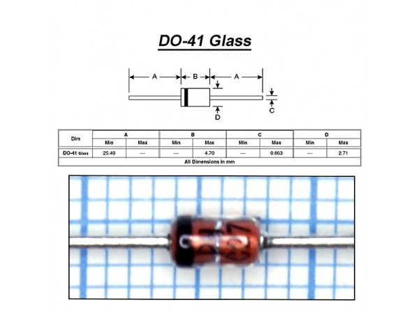 BZV85C27(Стабил.27V 1,3W) стекло