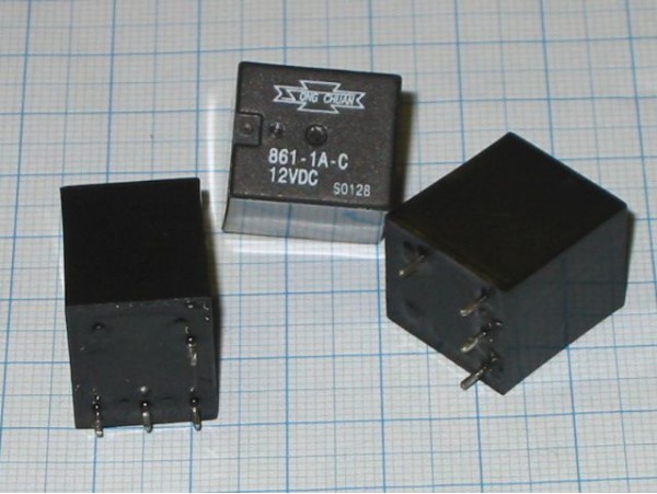 Реле 12VAC 861-1A-C 1A 15A/14VDC