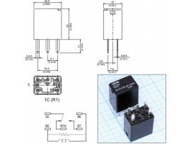 Реле 12VDC 12301-1C-C-R1 U01 1C 30A/14VDC