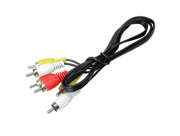 Шнур 3RCA/3RCA шт/шт 1,2м пластик