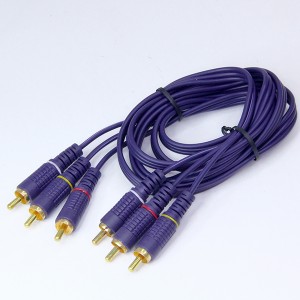 Шнур 3RCA/3RCA шт/шт 1,5м пластик с покрытием