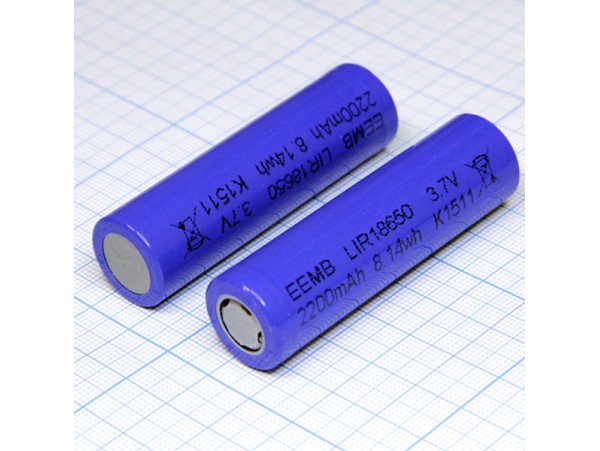 Аккумулятор 3,7V/2200 LIR18650 (d=18;L=65) EEMB