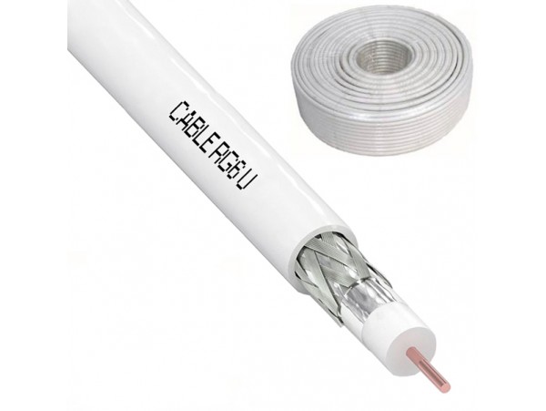 RG-6/U белый 75 Ом кабель телевизионный Proconnect