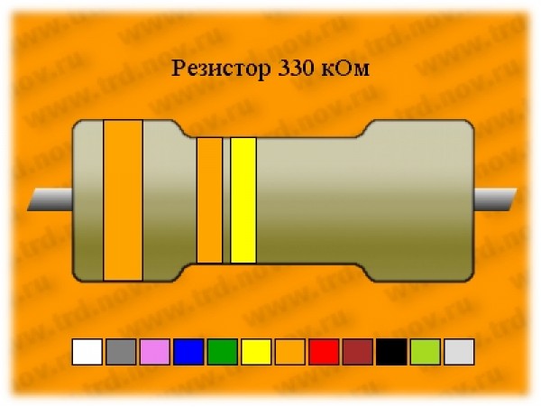 Резистор-0,25-330 кОм