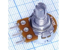 Резистор 100кпод гайку d=16 L=15 RV16AF-20-15K-B100K-3F