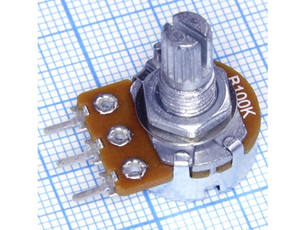 Резистор 100кпод гайку d=16 L=15 RV16AF-20-15K-B100K-3F