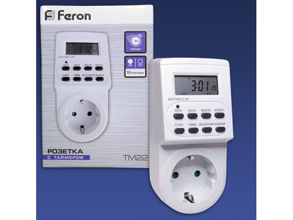 TM22 Feron Таймер недельный электронный