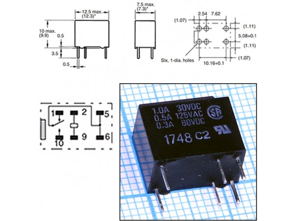 Реле 24VDC G5V-1 1C 1A/125VAC