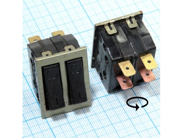 ВК41 250V/6,3A on-off двойной переключатель