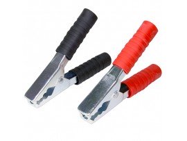 Зажим крокодил 100А150 мм пара красный/черный  REXANT