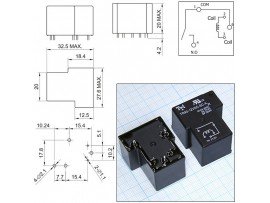 Реле 12VDC TR90-12VDC-SC-A-R 1A 30A/240VAC