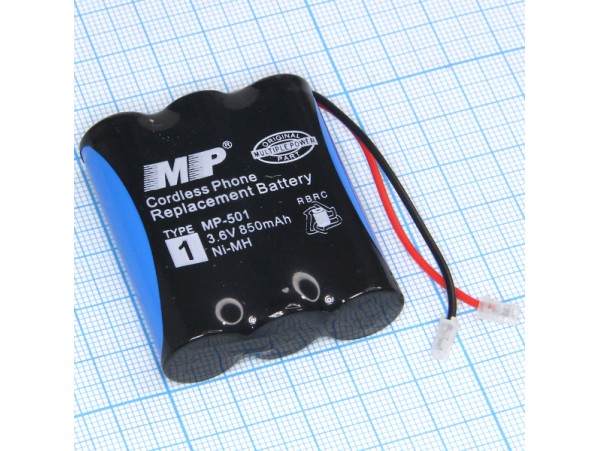 Аккумулятор 3,6V/850  MP-501 NiMh 65AAS*3