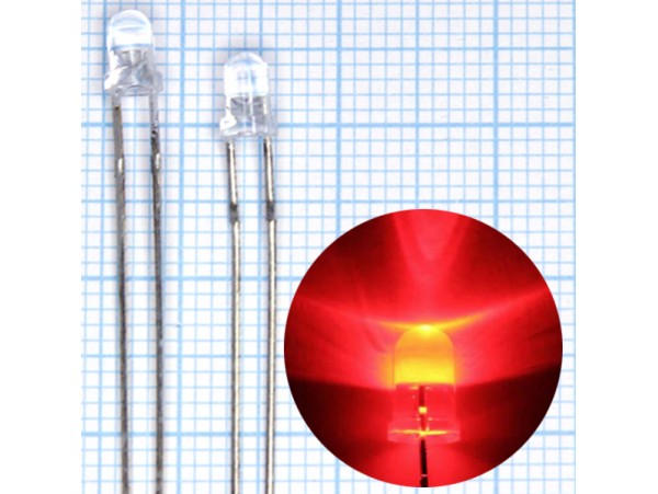 LED FYL-3014URC кр.d=3 3000mCd