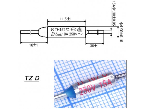 TZ D-167-15A Термопредохранитель