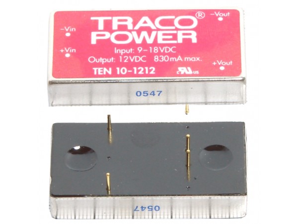 TEN10-1212 (9V-18V>12V/0,83A) Преобразователь напр.