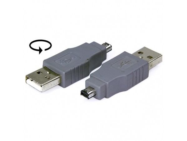 Переходник USB<USB mini 4 pin (штекер<гнездо)