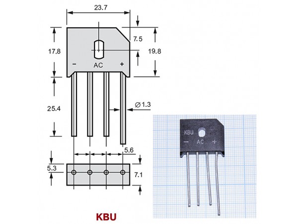 KBU6J (500V/6A) Диодный мост