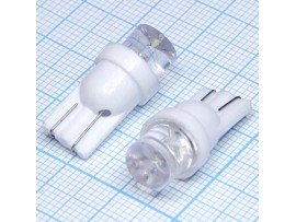 T10 1white 8mm 100° LED лампа