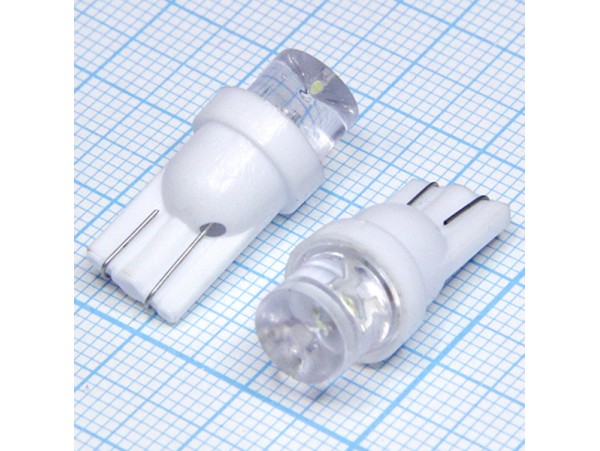 T10 1white 8mm 100° LED лампа