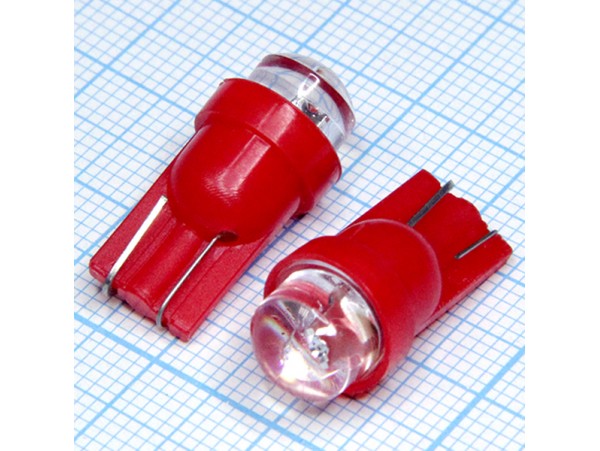 T10 1red 8mm 140° LED лампа