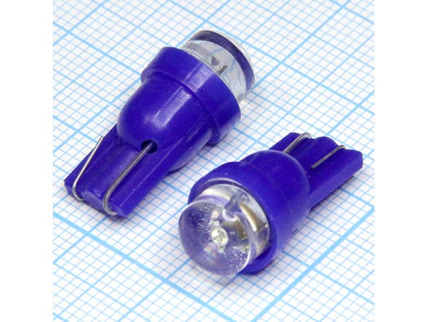 T10 1blue 8mm 140° LED лампа