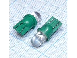 T10 1green 8mm 60° LED лампа