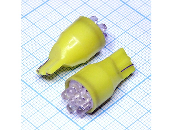 T13 6yellow 3mm LED лампа