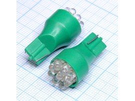 T15 9green 3mm LED лампа