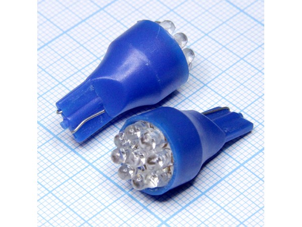 T15 9blue 3mm LED лампа