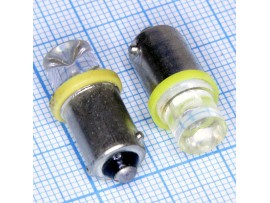 BA9S 1yellow 8mm 100° LED лампа