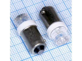 BA9S 1white 8mm 100° 12V LED лампа