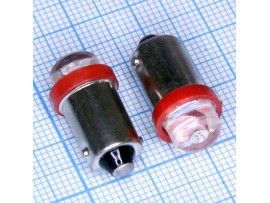 BA9S 1red 8mm 4-х 140° LED лампа