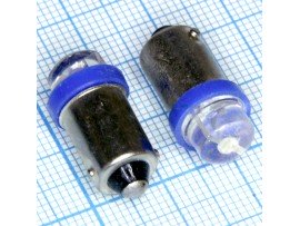 BA9S 1blue 8mm 4-х 140° LED лампа