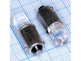 BA9S 1green 8mm 4-х 60° LED лампа