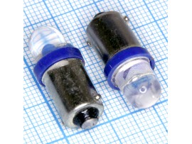 BA9S 1blue 8mm 4-х 60° LED лампа