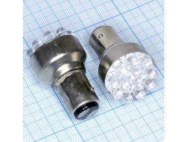BAY15D 12red 5mm LED лампа