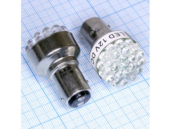 BAY15D 19white 5mm LED лампа