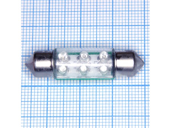 6 LED 3mm (G) лампа