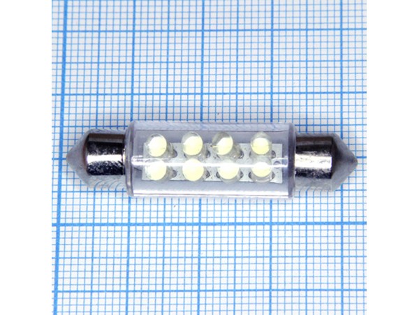 8 LED 3mm (W) лампа