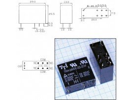 Реле 24VDC TRIH-24VDC-SD-2CM-R 2C 10A/250VAC