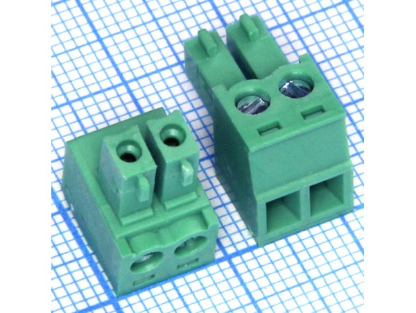 EC381V-02 клеммник 2к шаг 3,8мм XY2500F-C-2