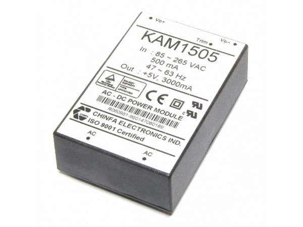 KAM1505 Преобразователь напряжения ~220V>5V(3000mA)