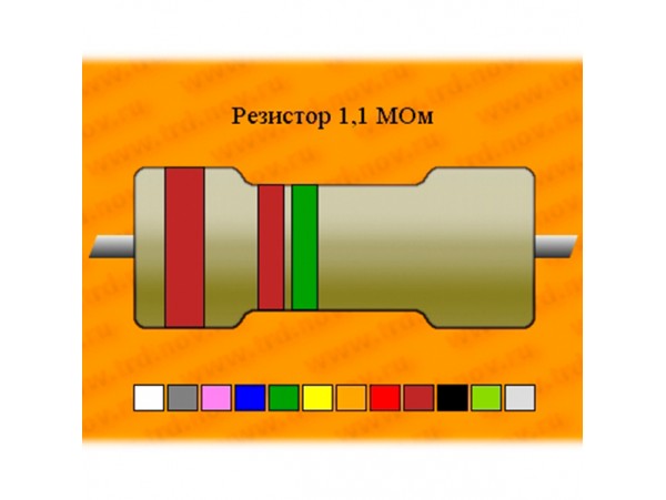 Резистор-0,25-1,1 МОм